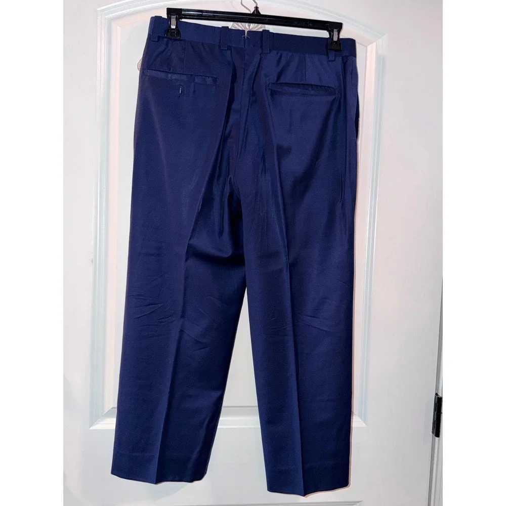 ANTAS Foundation Collection Men's 32X24 Navy Wool Blend‎ Dress Pants
